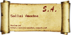 Sallai Amadea névjegykártya